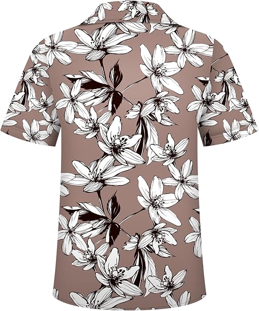 Hawaiian Shirt for Men, Mens Tropical Shirts Short Sleeve, Summer Button Down Vacation Outfits